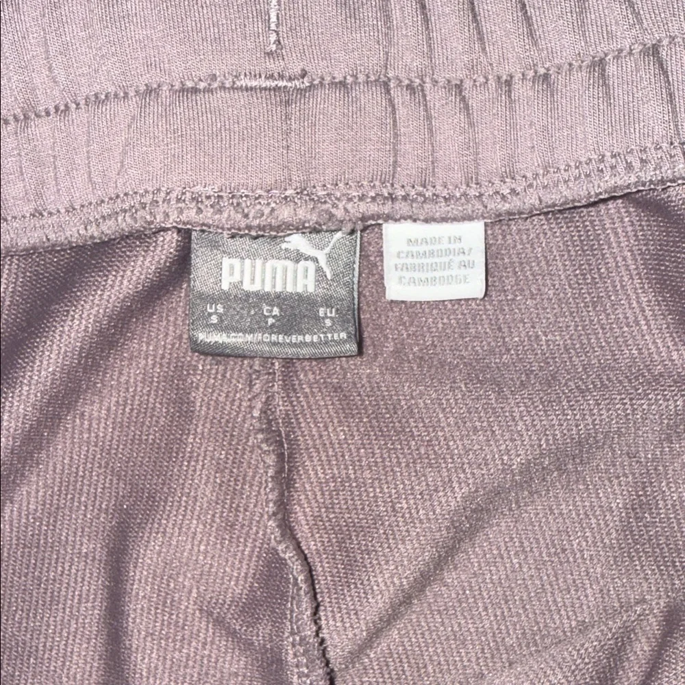 Puma Lavender Drawstring Joggers with White Logo - Picture 2 of 4